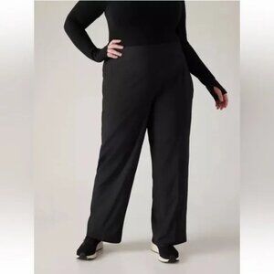 Athleta Brooklynn Heights black pull on wide leg pants size 24 658449